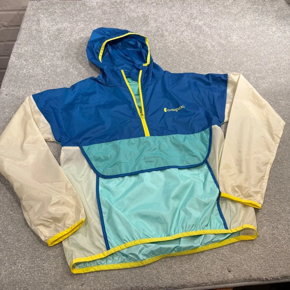 Cotopaxi Teca Half Zip Windbreaker Blue Crush Colorblock NWT Packable XS Recycle - Picture 5 of 16